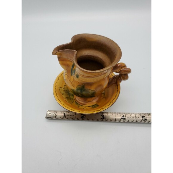 Vintage SN LIECHTENSTEIN Grapevine Leaf Pattern Mini Bowl & Pitcher Creamer - Picture 8 of 12